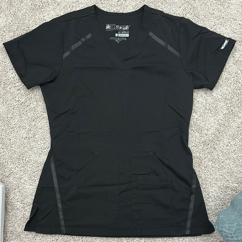 Grey’s Anatomy Black V-Neck Scrub Top
